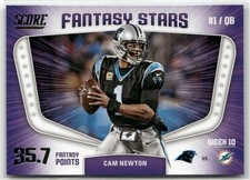 2018 SCORE #16 CAM NEWTON FANTASY STARS CAROLINA PANTHERS