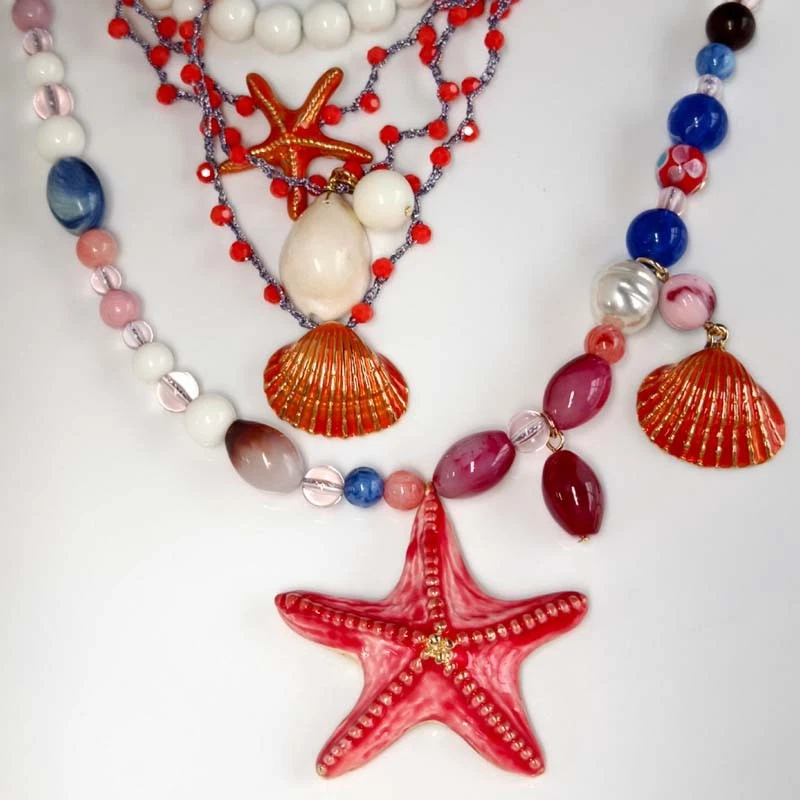 26» Zara морской тематики слоистый заявление ожерелье шик женщин вечеринки отпуск ювелирных изделий - Изображение 3 из 4