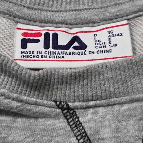 Fila Sweatshirt Men’s Medium Gray Long Sleeve Crew Neck Pullover - Picture 3 of 8