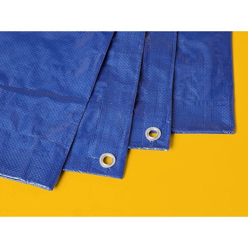 Lona impermeable de poliéster multiusos para exteriores, 3,6 x 4,8 m, 0,127 mm d - Foto 2 di 6