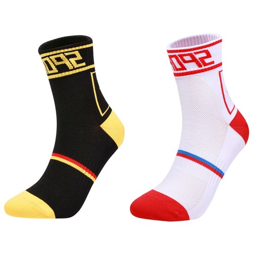2Pairs Cycling Socks Pro Road Riding Bicycle Bike Sport Ankle Socks White Black - Picture 1 of 8