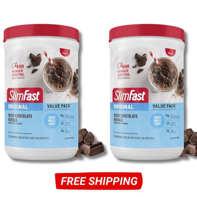#ad #ad SlimFast Original Rich Chocolate Royale Meal Replacement Shake 20.18 Oz 2 Pack $17.05