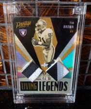 2021 Prestige TIM BROWN DUAL / 3-COLOR GAME USED 1999 Jersey Fusion Raiders READ