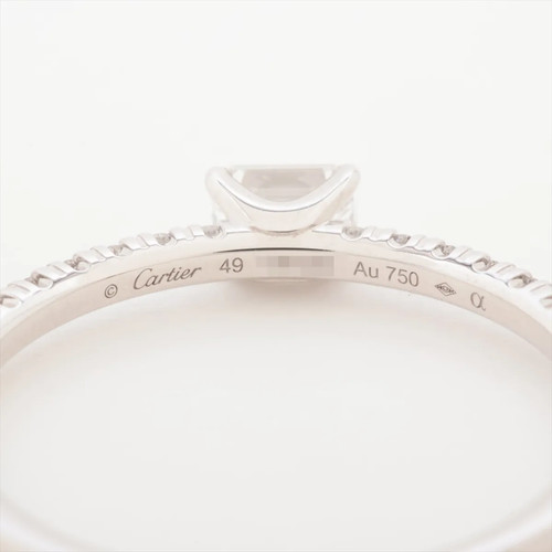 Cartier Etincelle Doo Cartier Heart Eternity Emerald cut diamond Ring 750(WG) 1. - Picture 3 of 5