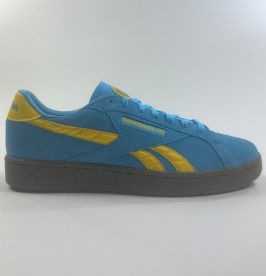 Reebok Club C Grounds UK Mens 11 Blue Yellow Tennis Shoes Athletic 100228141
