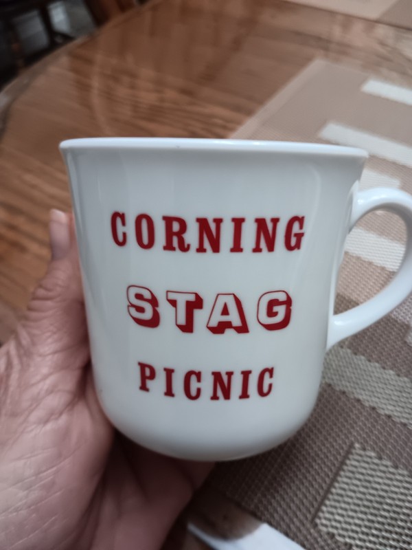 Vintage Corning Coffee Mug Corning STAG picnic 1990 HTF