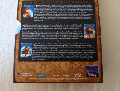 Der König der Löwen 1-3 🦁🦁3 x Blu-ray - Schuber Box - Guter Zustand - Bild 13 von 22