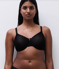 Chantelle 32DD Nouveau C Magnifique Unlined Minimizer Bra NWOT 2791 Black