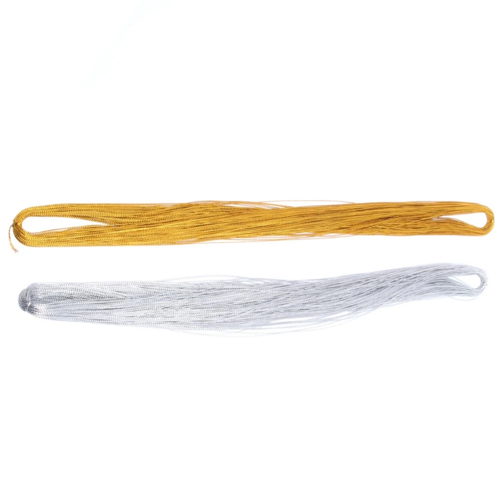 2 Bundles Jewelry Label Line Metallic Tinsel Cord Jewellery Making Wire
