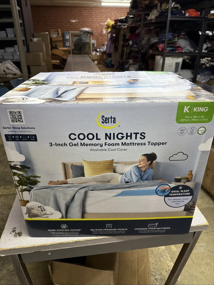 Colchón Serta 3" Cool Nights Gel Espuma con Memoria Talla King Foto 4 de 4