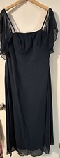 Azazie Women's Bridesmaid Navy Blue Maxi Dress Size 14
