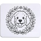 "Cockapoo Kwiatowy wieniec" Mata pod mysz / podkładka na biurko (MO00042001)