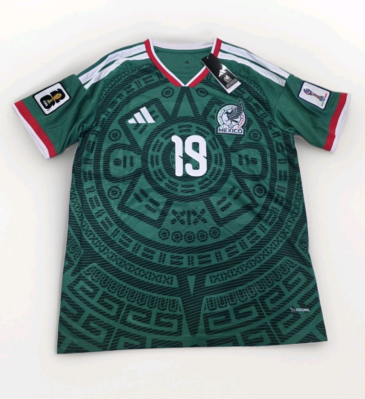 🔥 Gilberto Mora 🔥 #19 Mexico Soccer Jersey With WC 2026 Patches Men’s XL