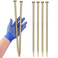 1Inch Rebar Stakes - 1/2 Inch Diameter Galvanized Steel Ground Anchors - 6