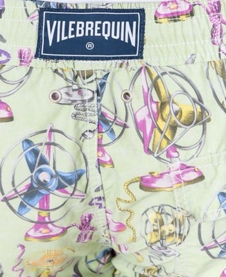 VILEBREQUIN Men s Fan Swim Trunks Light Green-  Large - EUC