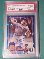 JOSE BUTTO 2023 TOPPS CHROME UPDATE #RA-JBU BLUE RAYWAVE⚡️PSA 9⚡️AUTO RC #/150