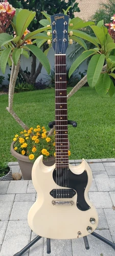 Gibson 1963 SG Jr Polaris White VG All Original 100% Positive