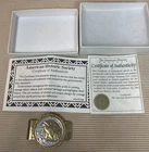 Money Clip Gold Walking Eagle Liberty Silver Half Dollar Vintage Coin COA Vintag