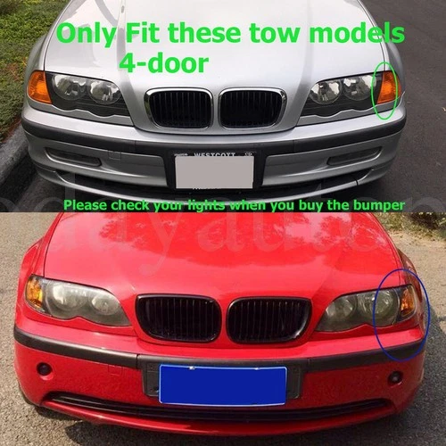 New Front Bumper Cover For BMW 3Series E46 1999-2006 Fit M-Tech Style Foto 2 de 4