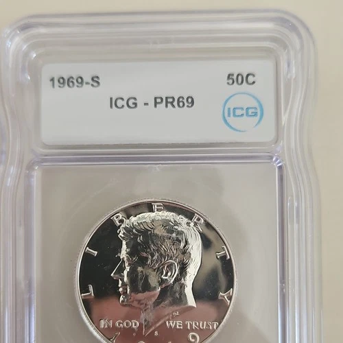 1969-S Kennedy Half Dollar Silver Proof ICG PR69 San Francisco Uncirculated