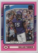 2024 Panini Clearly Donruss Rated Rookie Pink Dallas Turner #63 2h5