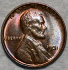 Brilliant Uncirculated 1931-P Lincoln Cent, Beautiful, Wood-Grain Toner.