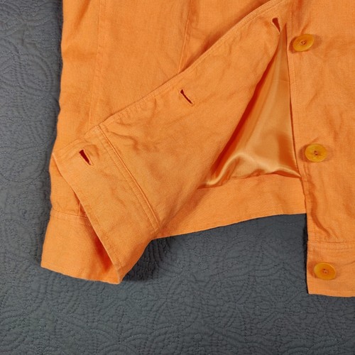 Talbots Pantalón Recortado Chaqueta/Top Naranja Lino Irlandés Talla 16 W Conjunto Suite - Imagen 9 de 24