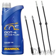4xBREMSSCHLAUCH VORNE+HINTEN+1L MANNOL DOT4 passend für MERCEDES VIANO VITO W639
