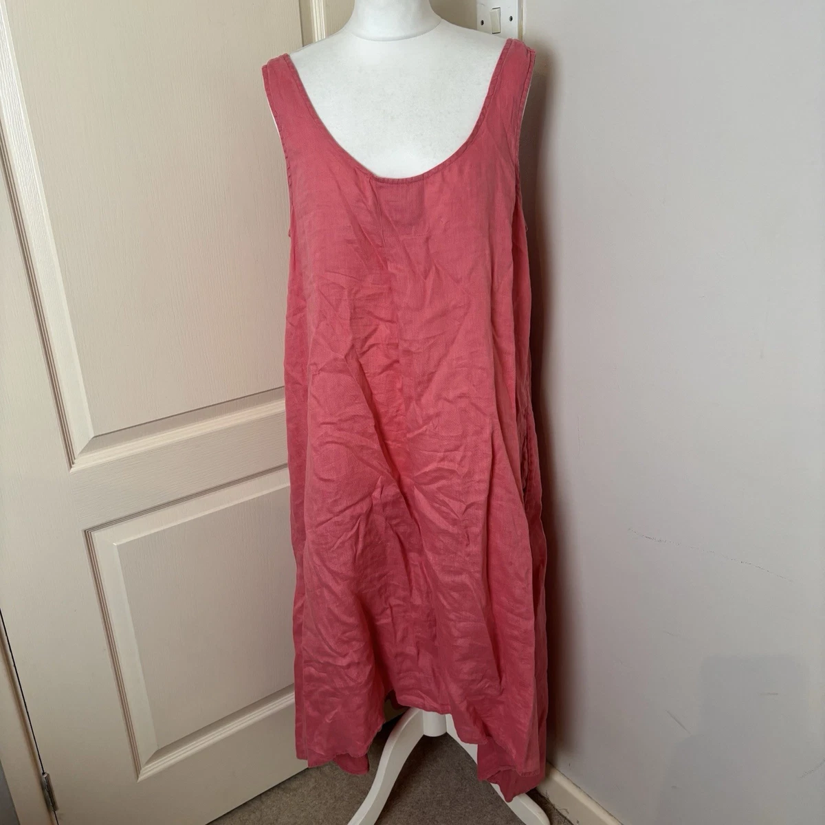 knee length dresses for ladies John Lewis Edition Linen Tencel Blend Clasp Detail Maxi Dress Pale Yel – TLX