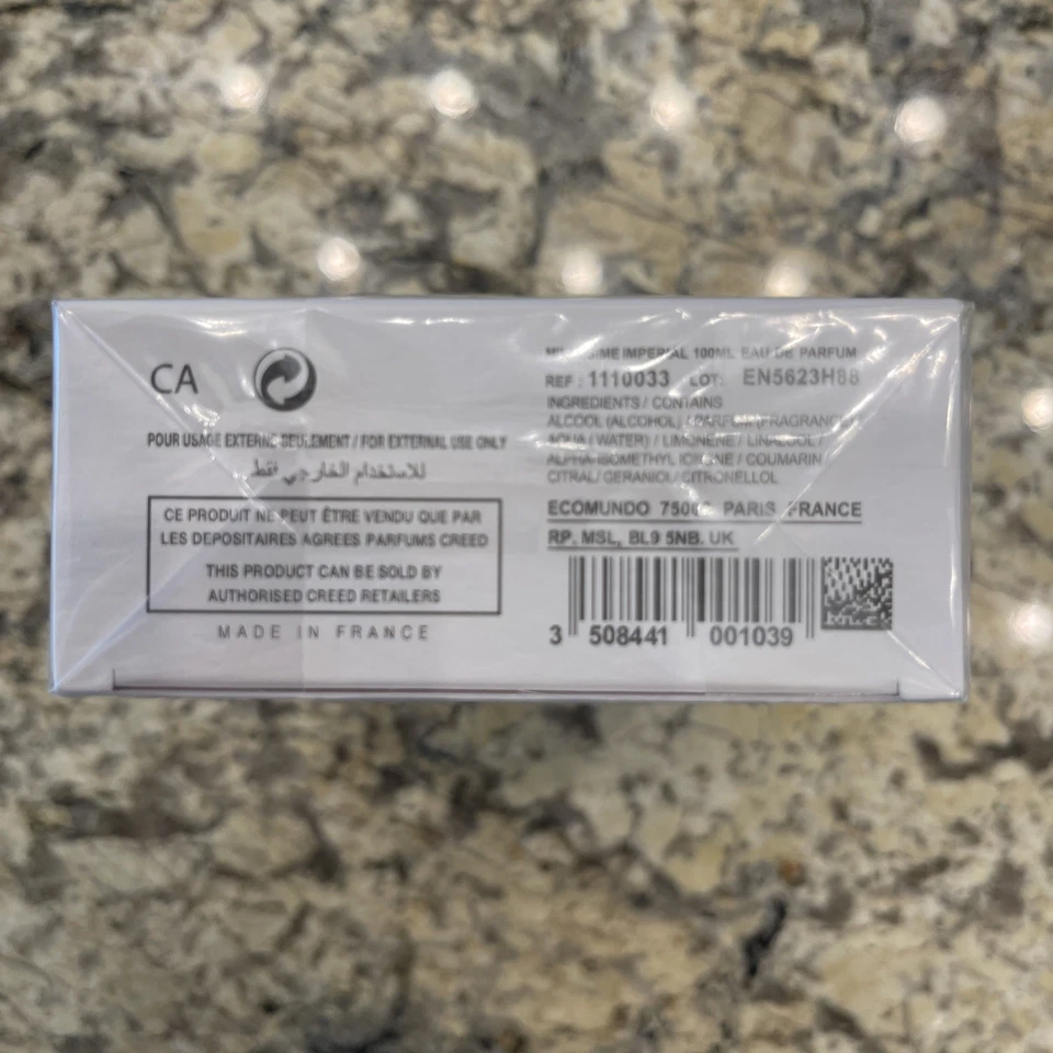 Probador de eau de parfum Creed Millesime Imperial Cologne 3,3 oz/100 ml nuevo sellado Foto 4 de 4