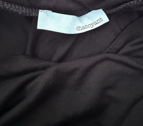 Chatoyant Damengröße 1X schwarz Spitzensaum weites Bein Cropped Pull-On weiche Hose - Bild 3 von 9