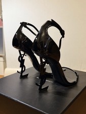 NEW Saint Laurent Opyum 110 YSL Leather Cassandre Heel SA Black 8/38