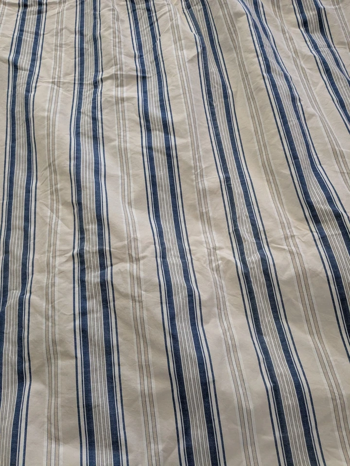 Chaps Ralph Lauren Bluff Point Full/Queen Duvet Blue & White Reversible Stripe - Image 4 of 4