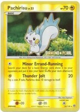 Moderately Played Pachirisu - 35/130 - Reverse Holo Burger King Promo Pokemon Bu