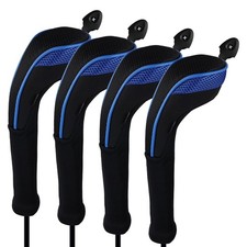Andux Long Neck Golf Hybrid Club Headcovers With Interchangeable Numbered Tags,_