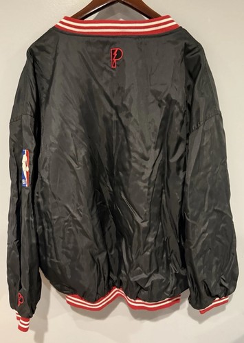 Chaqueta Pullover Vintage Chicago Bulls Pro Player Con Bolsillos Grande Nylon - Imagen 6 de 8