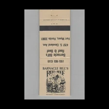 Matchbook Cover Barnacle Bill's Reef & Beef Fort Myers, FL