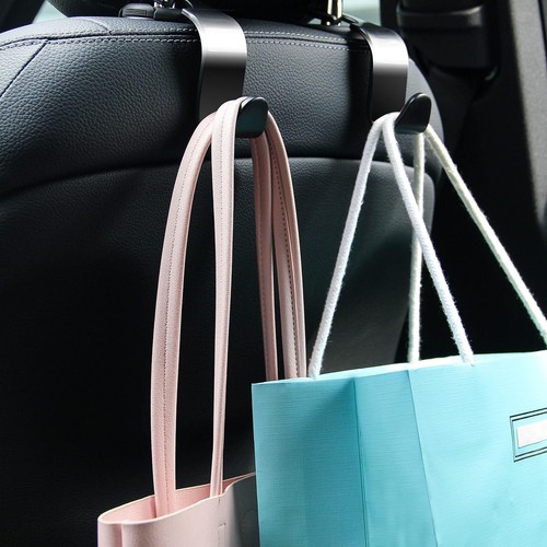 Amooca Car Seat Headrest Hook 4 Pack Hanger Storage Organizer Universal for Hand - Picture 3 of 9