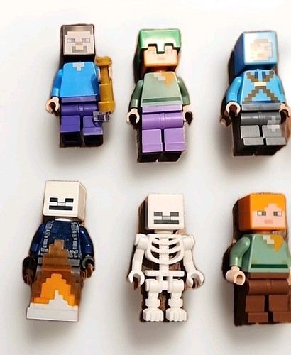 Authentic LEGO Minifigure Lot of 12 Minecraft Figures - Picture 2 of 5
