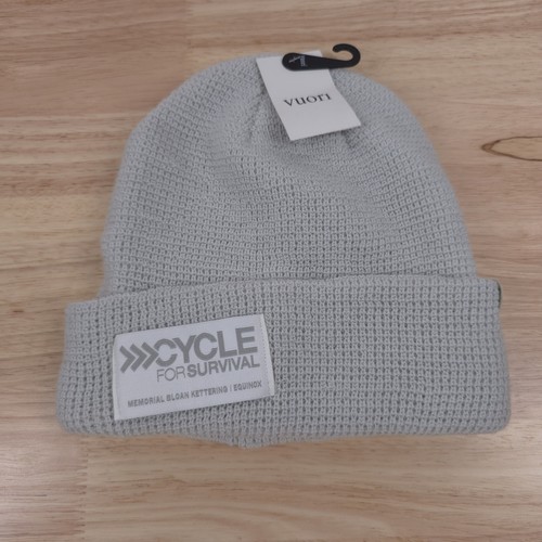 Vuori Alpine Waffle Knit Beanie Salt Gray Cycle For Survival Sloan Kettering