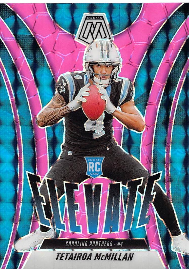 2025 Panini Mosaic #6 Tetairoa McMillan Elevate Mosaic Pink Fluorescent