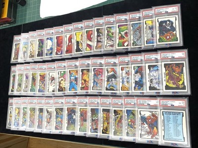 1990 MARVEL COMIC IMAGES MCFARLANE II COMPLETE MASTER SET PSA 9 AVG. HIGH GRADE