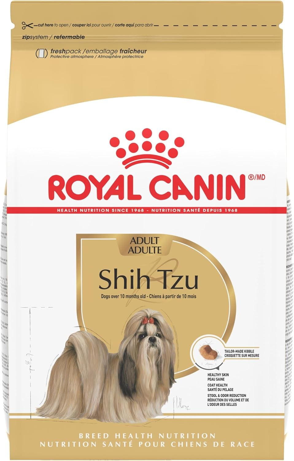 Royal Canin Breed Health Nutrition Shih Tzu Adult Dry Dog Food, 2.5 lb Bag