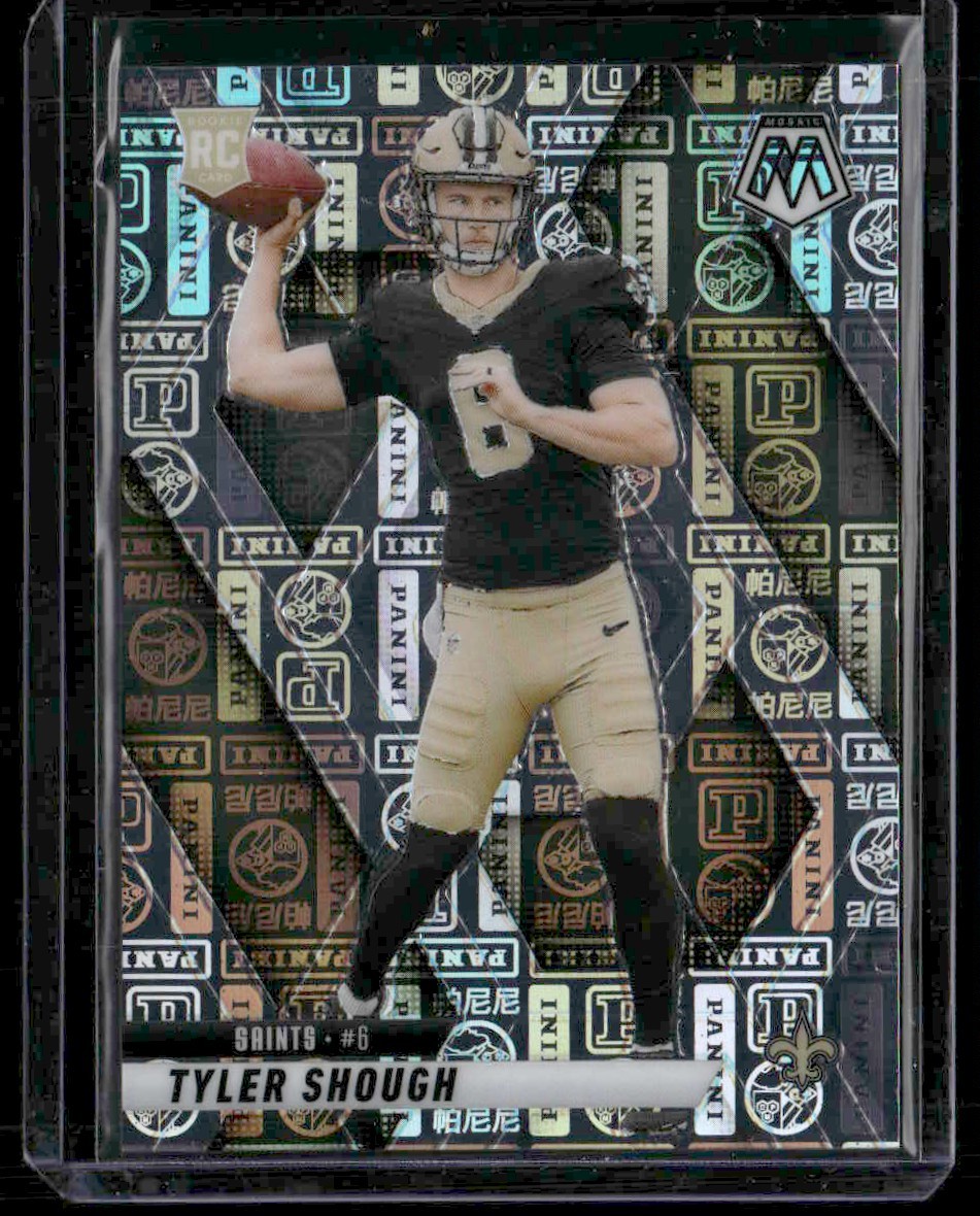 2025 Panini Mosaic Silver Knight Tyler Shough RC 080/149 New Orleans Saints #312