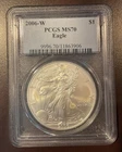 2006 W PCGS MS70  SILVER EAGLE Small Spot Next To “We” 040212