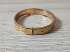 Antique Gold Filled Cuff Bracelet.  Flowers. — photo 3