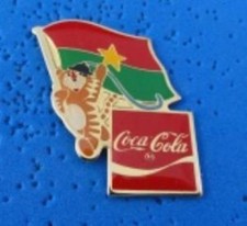 1988 Coca Cola Ltd Edition Flag Pin - Burkina Faso