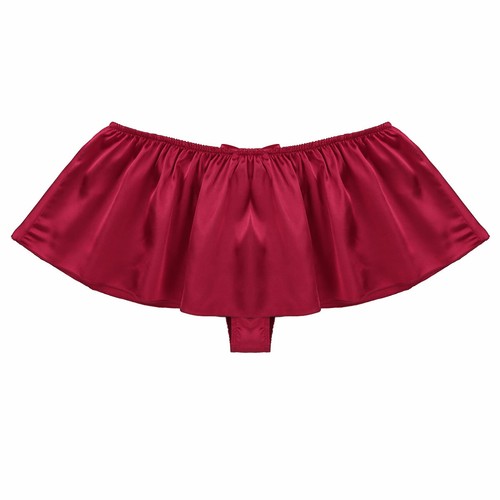 Para Hombres Brillante Satén Volantes Lencería Bloomer Ropa Interior Volantes Falda Sissy Bragas - Imagen 364 de 415