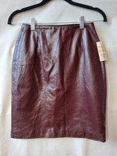Vintage Wilsons Leather Maxima Skirt Brown NWT Deadstock Size 2