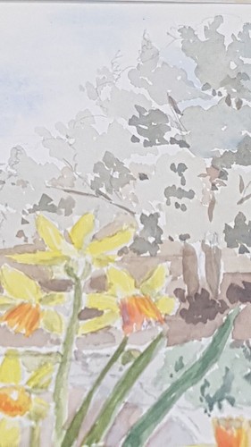 Aquarell der Künstlerin Sheena Morgan "A Corner of the Sun Room" signiert ungerahmt - Bild 9 von 12